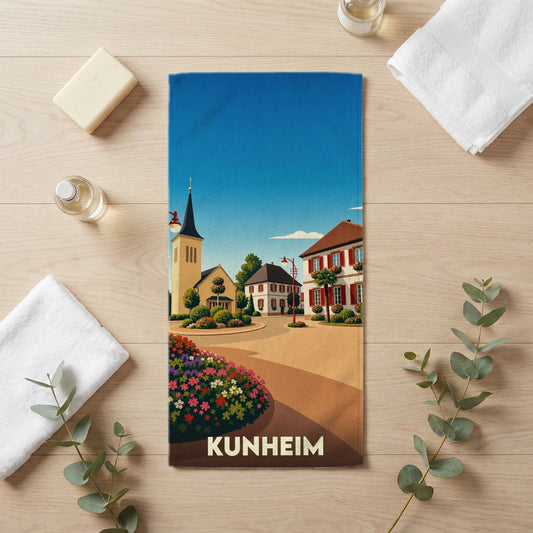 Serviette de bain 30 cm x 60 cm souvenir de Kunheim