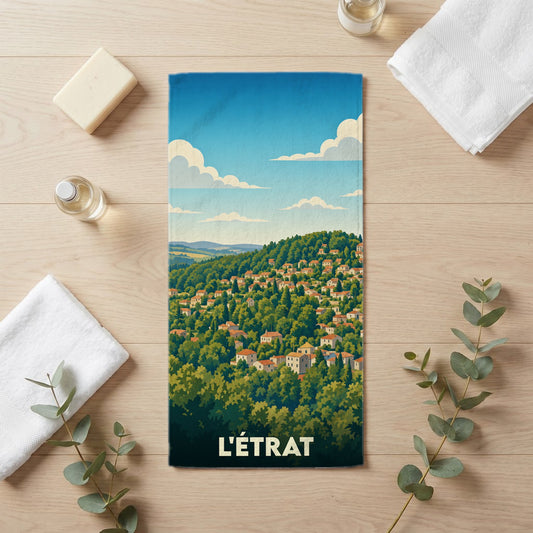 Serviette de bain 30 cm x 60 cm souvenir de L'Étrat