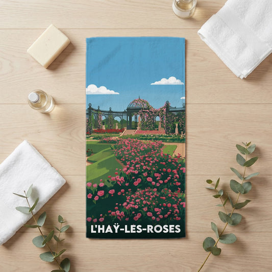 Serviette de bain 30 cm x 60 cm souvenir de L'Haÿ-les-Roses