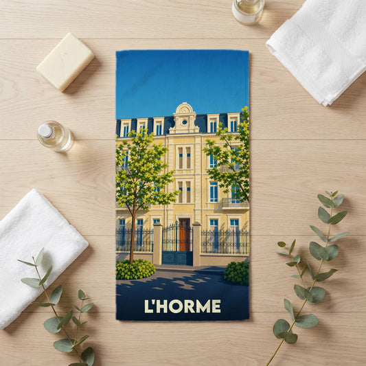 Serviette de bain 30 cm x 60 cm souvenir de L'Horme
