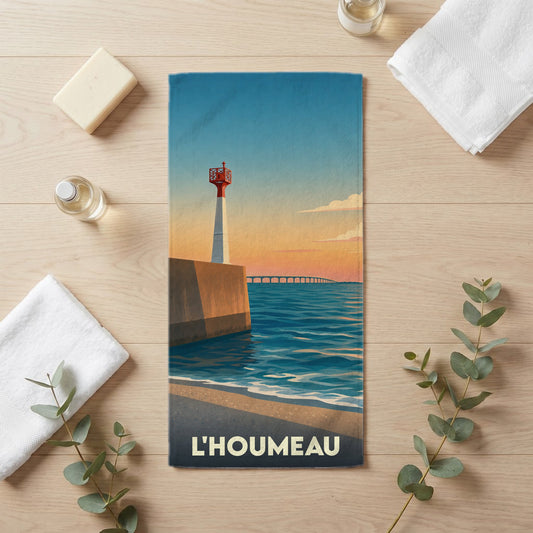 Serviette de bain 30 cm x 60 cm souvenir de L'Houmeau