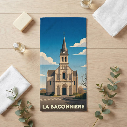 Serviette de bain 30 cm x 60 cm souvenir de La Baconnière