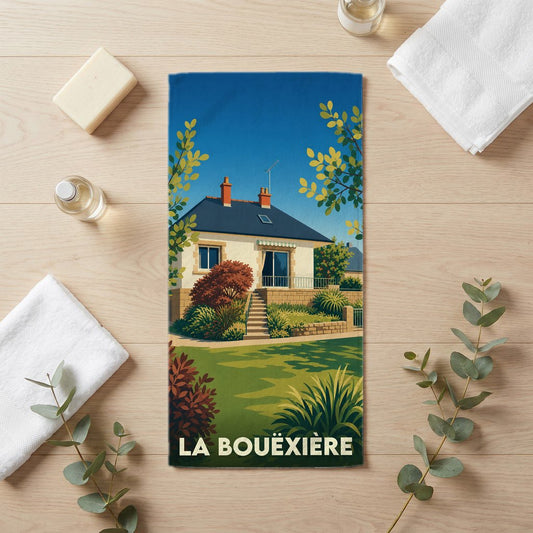 Serviette de bain 30 cm x 60 cm souvenir de La Bouëxière