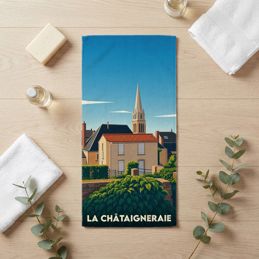 Serviette de bain 30 cm x 60 cm souvenir de La Châtaigneraie