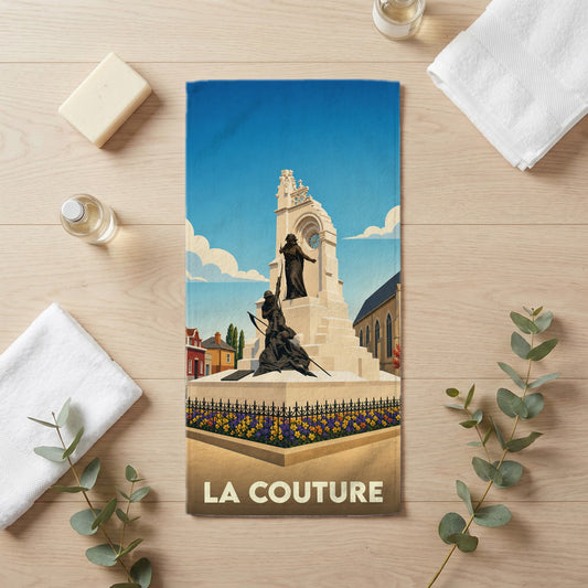 Serviette de bain 30 cm x 60 cm souvenir de La Couture