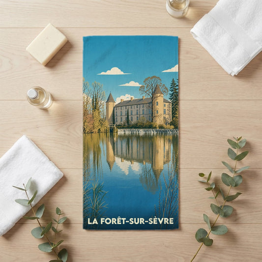 Serviette de bain 30 cm x 60 cm souvenir de La Forêt-sur-Sèvre