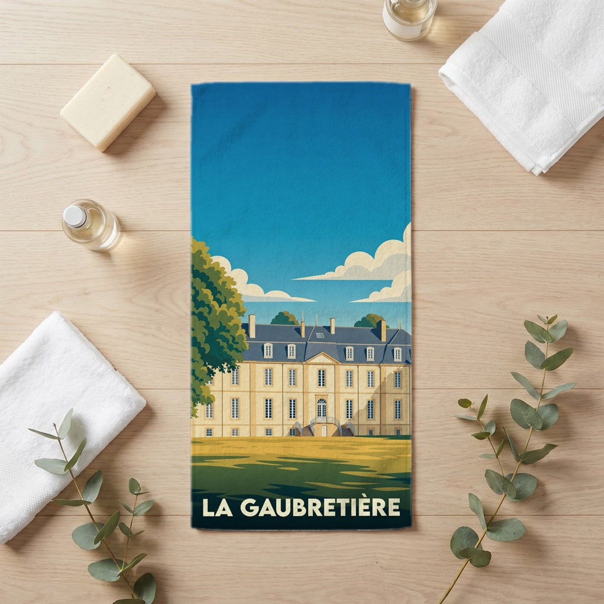 Serviette de bain 30 cm x 60 cm souvenir de La Gaubretière