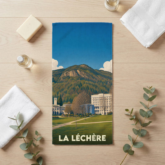 Serviette de bain 30 cm x 60 cm souvenir de La Léchère