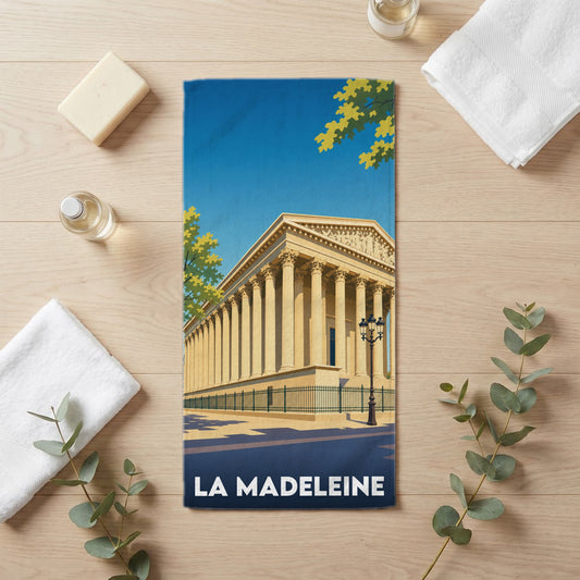 Serviette de bain 30 cm x 60 cm souvenir de La Madeleine