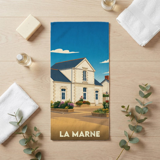 Serviette de bain 30 cm x 60 cm souvenir de La Marne