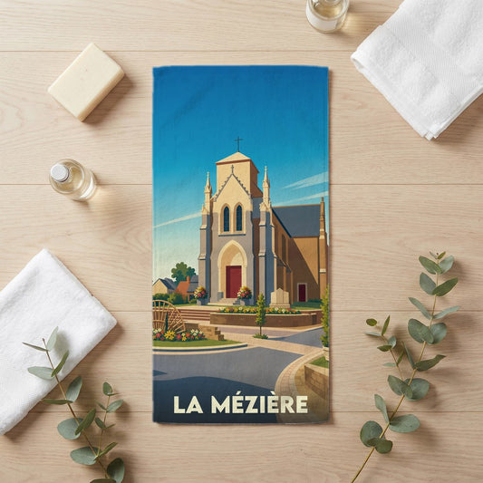 Serviette de bain 30 cm x 60 cm souvenir de La Mézière