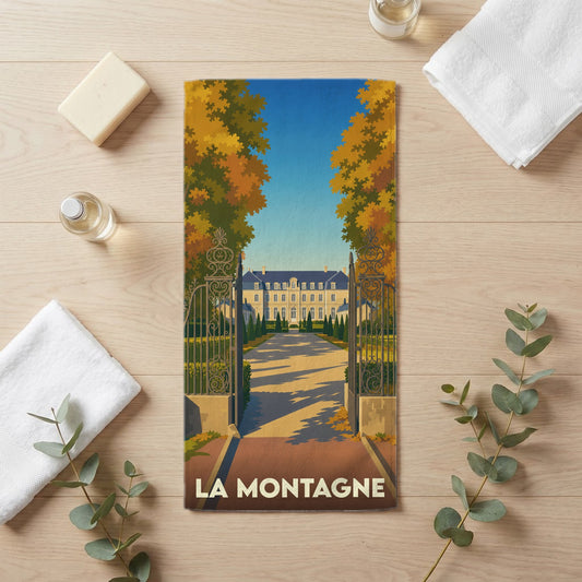 Serviette de bain 30 cm x 60 cm souvenir de La Montagne