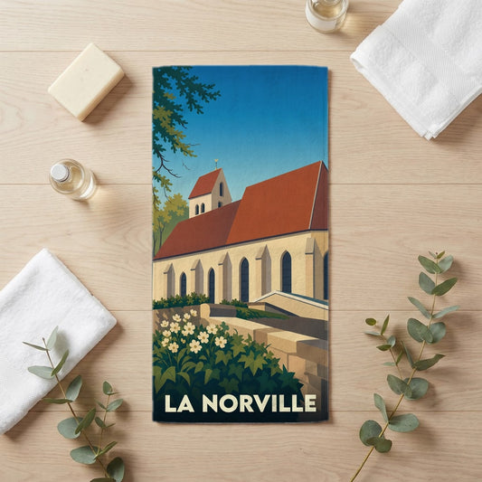 Serviette de bain 30 cm x 60 cm souvenir de La Norville