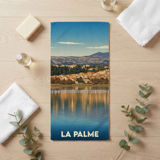 Serviette de bain 30 cm x 60 cm souvenir de La Palme