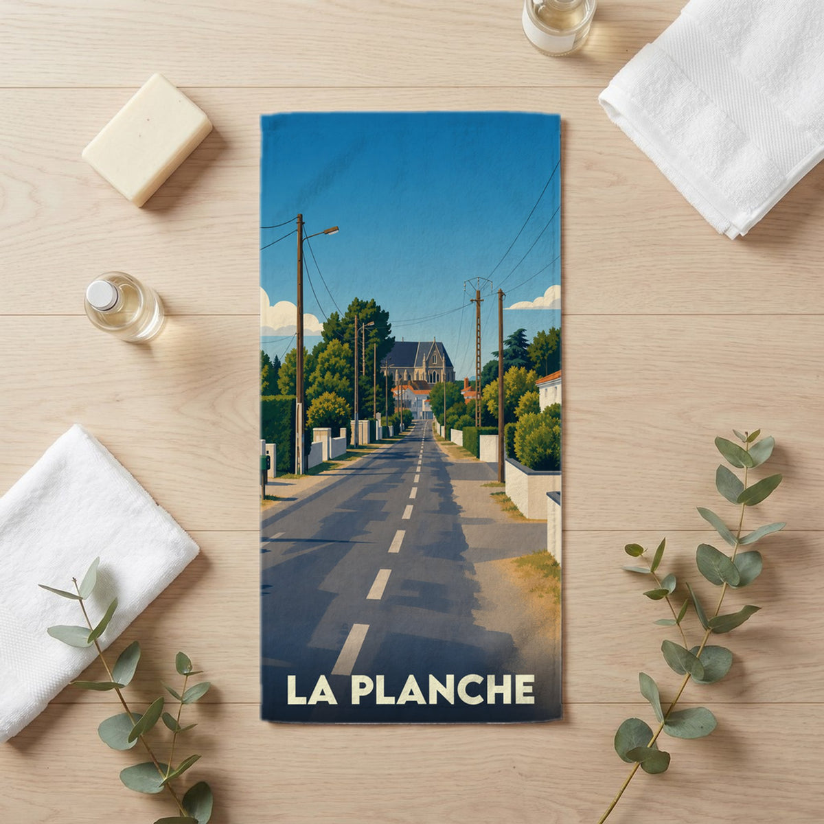 Serviette de bain 30 cm x 60 cm souvenir de La Planche