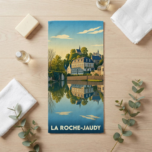 Serviette de bain 30 cm x 60 cm souvenir de La Roche-Jaudy