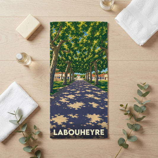 Serviette de bain 30 cm x 60 cm souvenir de Labouheyre