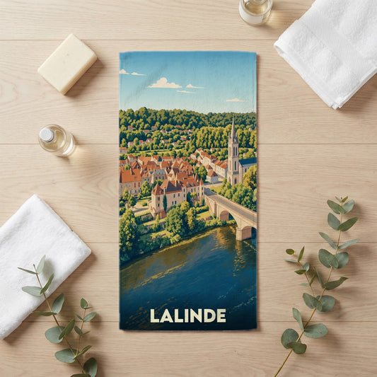 Serviette de bain 30 cm x 60 cm souvenir de Lalinde