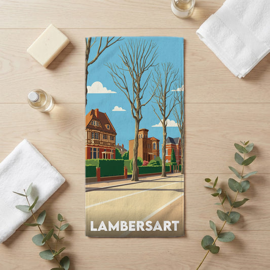 Serviette de bain 30 cm x 60 cm souvenir de Lambersart