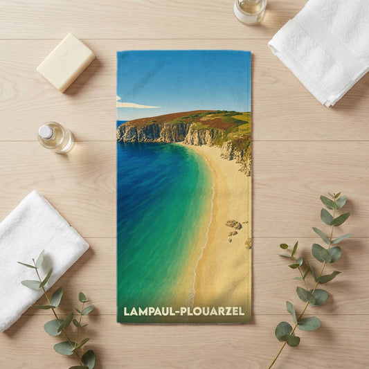 Serviette de bain 30 cm x 60 cm souvenir de Lampaul-Plouarzel