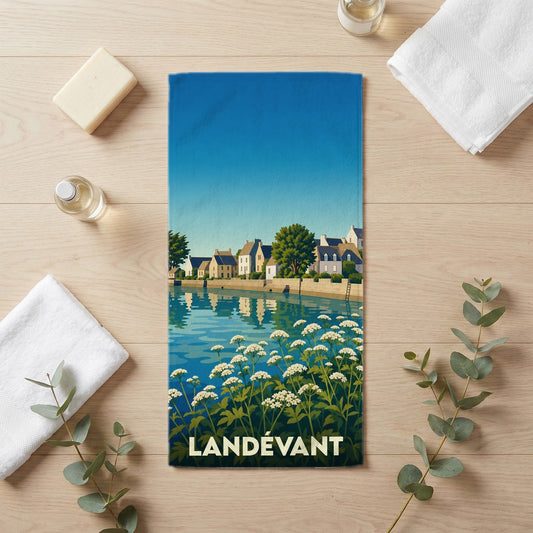 Serviette de bain 30 cm x 60 cm souvenir de Landévant