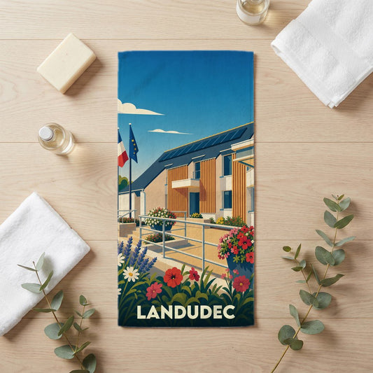 Serviette de bain 30 cm x 60 cm souvenir de Landudec