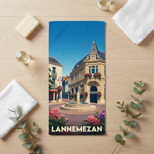 Serviette de bain 30 cm x 60 cm souvenir de Lannemezan