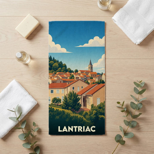 Serviette de bain 30 cm x 60 cm souvenir de Lantriac