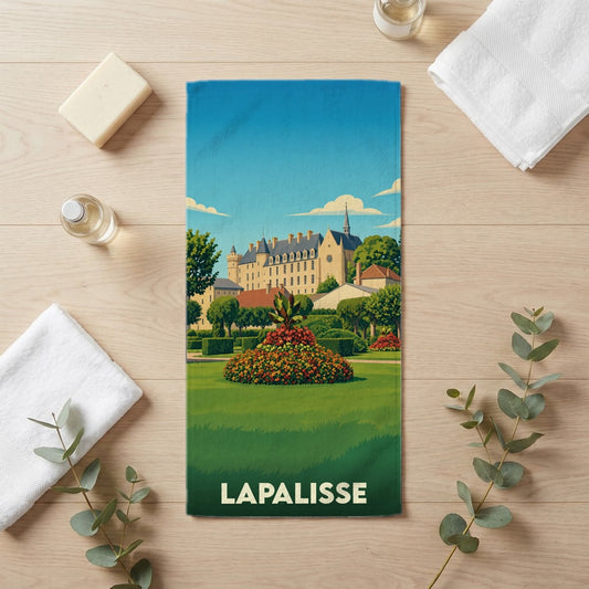 Serviette de bain 30 cm x 60 cm souvenir de Lapalisse