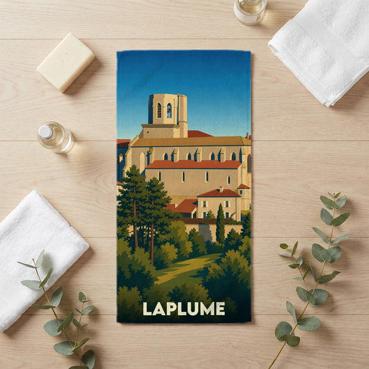 Serviette de bain 30 cm x 60 cm souvenir de Laplume