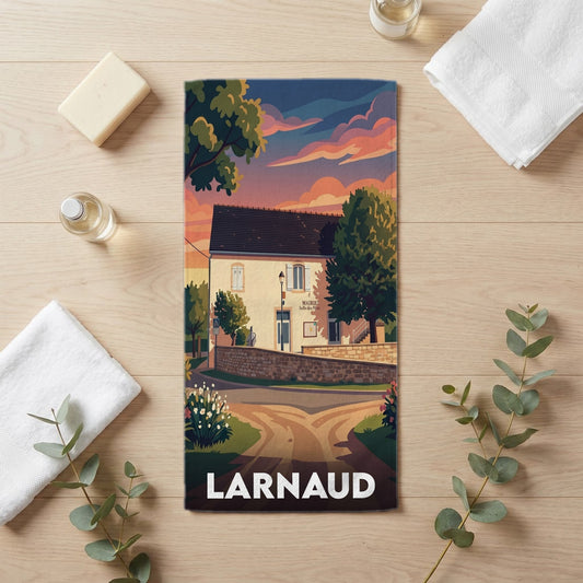 Serviette de bain 30 cm x 60 cm souvenir de Larnaud