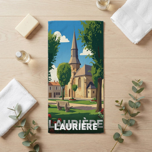 Serviette de bain 30 cm x 60 cm souvenir de Laurière
