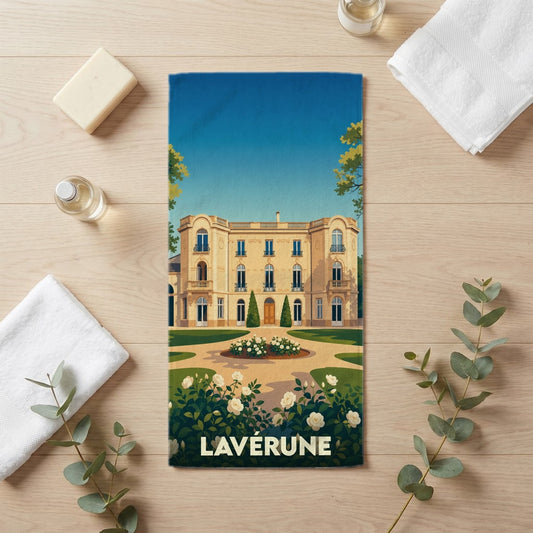 Serviette de bain 30 cm x 60 cm souvenir de Lavérune