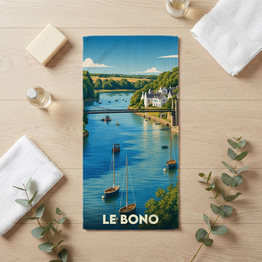 Serviette de bain 30 cm x 60 cm souvenir de Le Bono