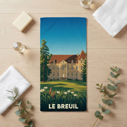 Serviette de bain 30 cm x 60 cm souvenir de Le Breuil