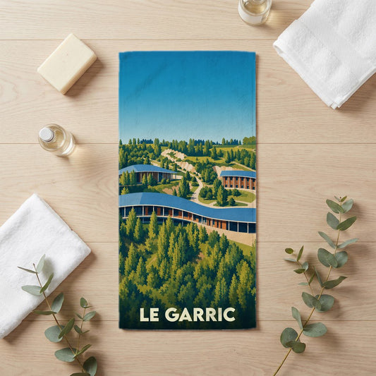Serviette de bain 30 cm x 60 cm souvenir de Le Garric