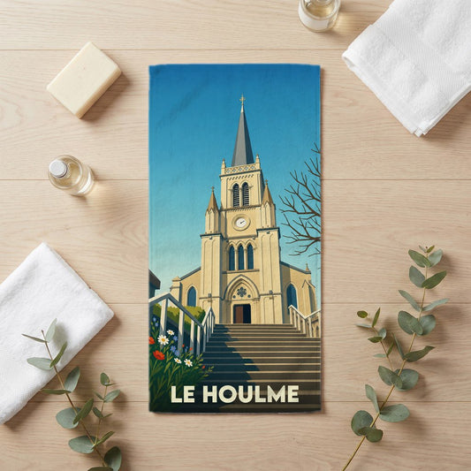 Serviette de bain 30 cm x 60 cm souvenir de Le Houlme