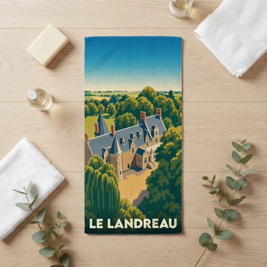 Serviette de bain 30 cm x 60 cm souvenir de Le Landreau