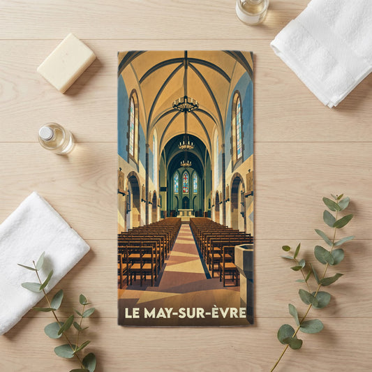 Serviette de bain 30 cm x 60 cm souvenir de Le May-sur-Èvre