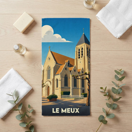Serviette de bain 30 cm x 60 cm souvenir de Le Meux