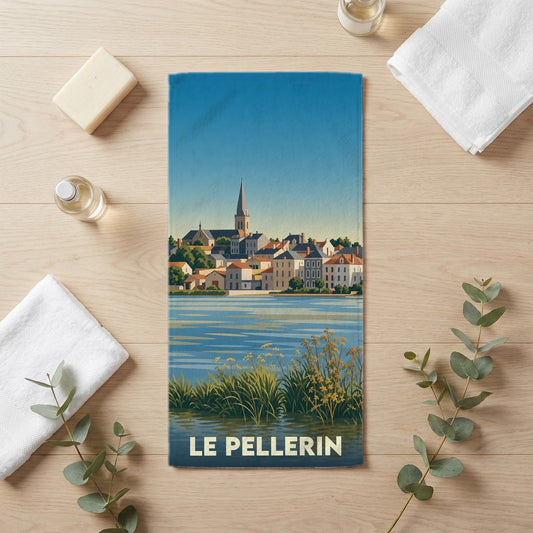 Serviette de bain 30 cm x 60 cm souvenir de Le Pellerin