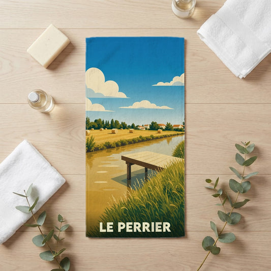 Serviette de bain 30 cm x 60 cm souvenir de Le Perrier