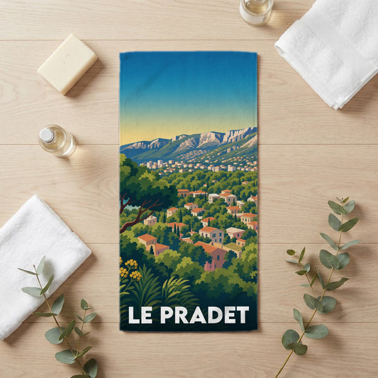 Serviette de bain 30 cm x 60 cm souvenir de Le Pradet