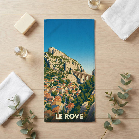 Serviette de bain 30 cm x 60 cm souvenir de Le Rove