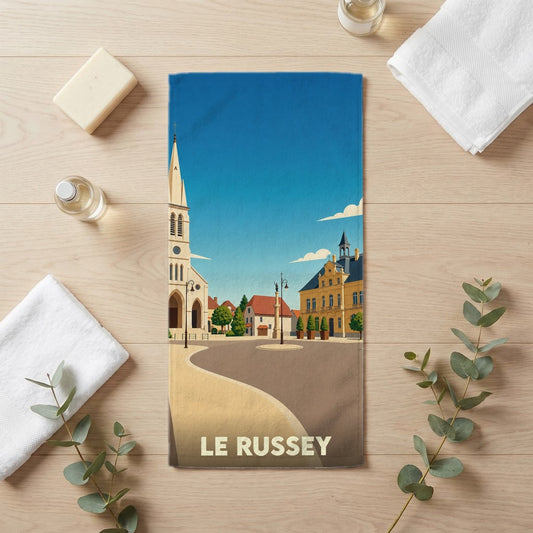 Serviette de bain 30 cm x 60 cm souvenir de Le Russey