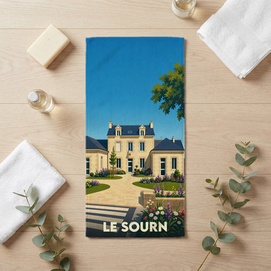 Serviette de bain 30 cm x 60 cm souvenir de Le Sourn