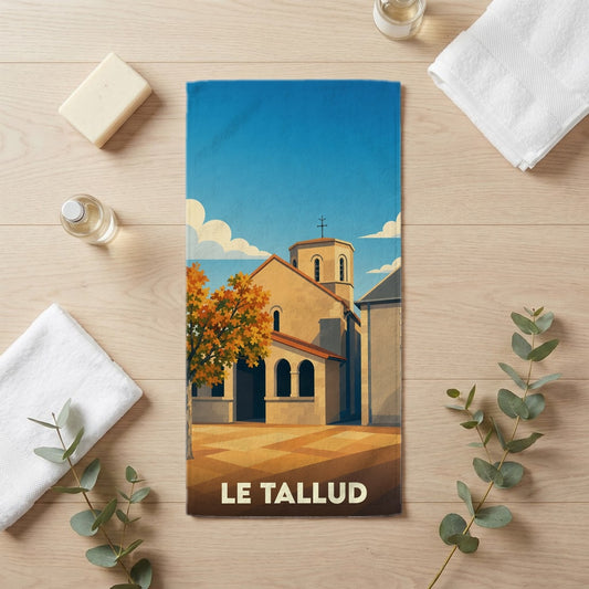 Serviette de bain 30 cm x 60 cm souvenir de Le Tallud