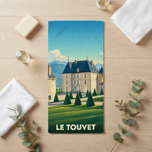 Serviette de bain 30 cm x 60 cm souvenir de Le Touvet