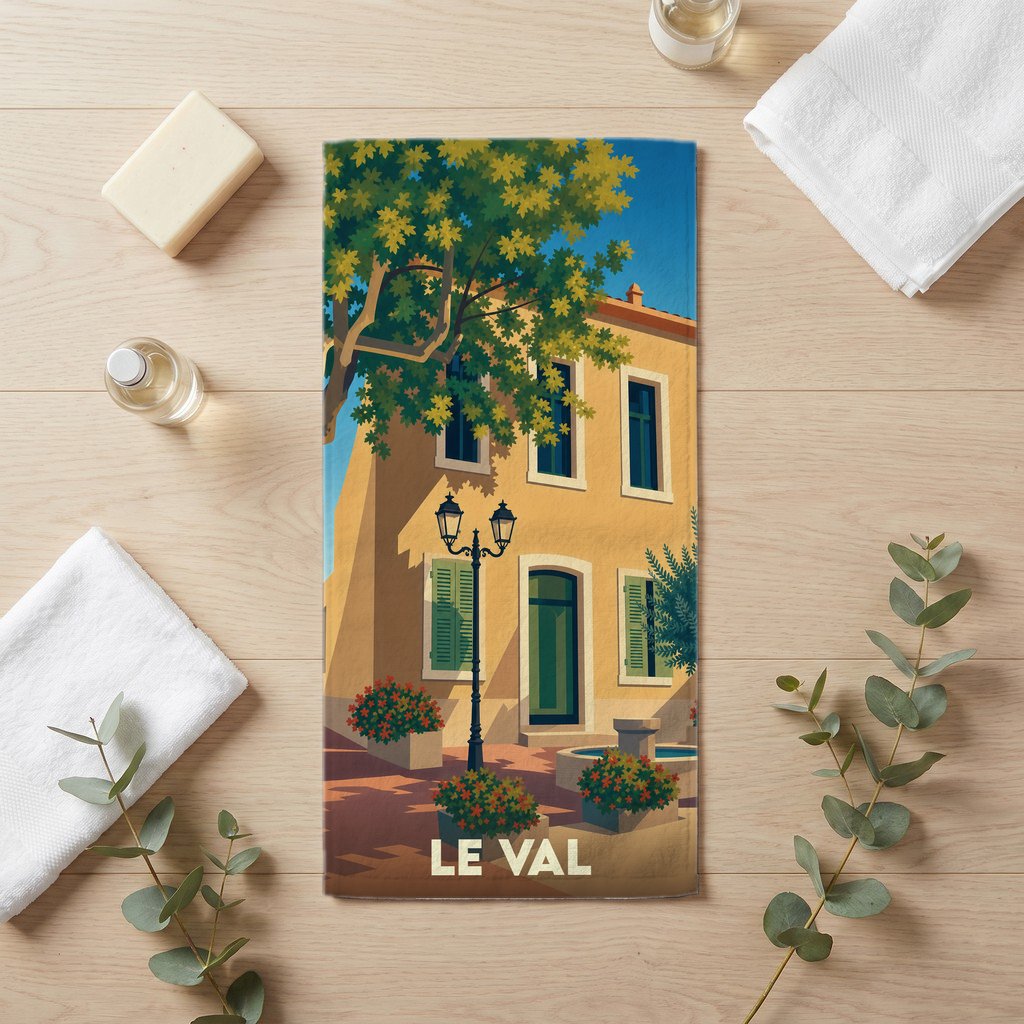 Serviette de bain 30 cm x 60 cm souvenir de Le Val
