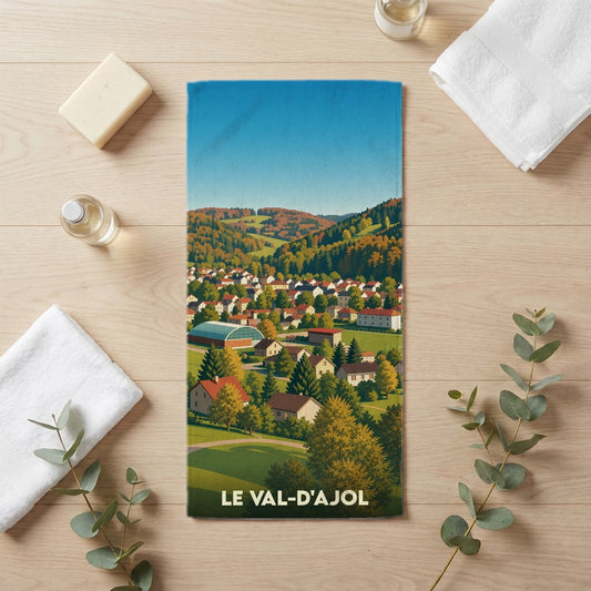 Serviette de bain 30 cm x 60 cm souvenir de Le Val-d'Ajol
